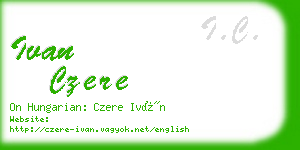 ivan czere business card